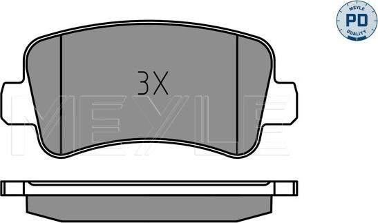 Meyle 025 251 1218/PD - Brake Pad Set, disc brake autospares.lv