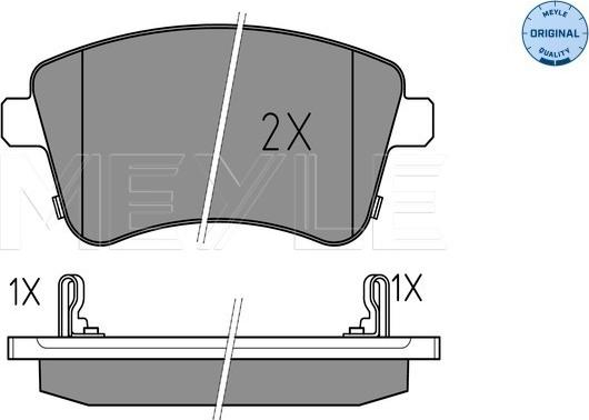 Meyle 025 251 8419/W - Brake Pad Set, disc brake autospares.lv