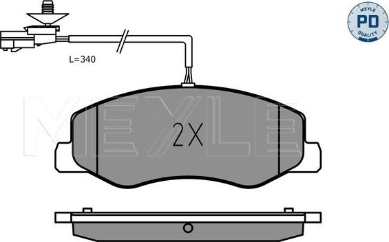 Meyle 025 251 7218/PD - Brake Pad Set, disc brake autospares.lv