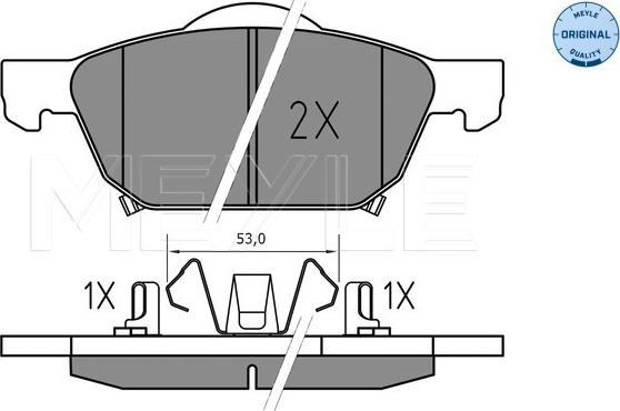 Meyle 025 258 0417 - Brake Pad Set, disc brake autospares.lv