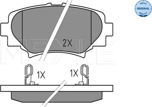 Meyle 025 258 7814 - Brake Pad Set, disc brake autospares.lv