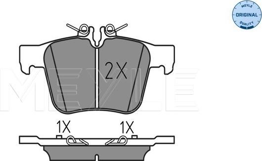 Meyle 025 253 5416 - Brake Pad Set, disc brake autospares.lv