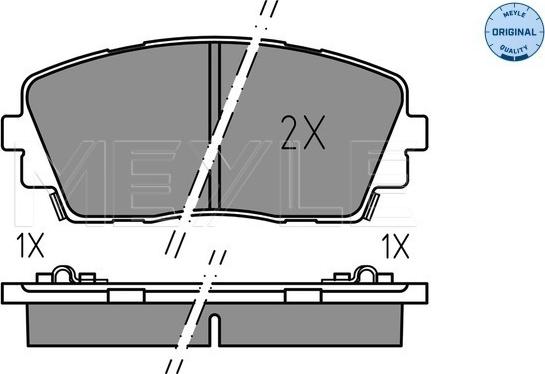 Meyle 025 253 6516 - Brake Pad Set, disc brake autospares.lv