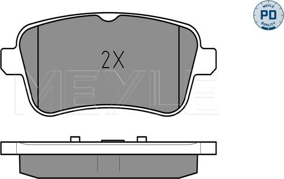 Meyle 025 252 1516/PD - Brake Pad Set, disc brake autospares.lv