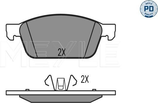 Meyle 025 257 3618/PD - Brake Pad Set, disc brake autospares.lv