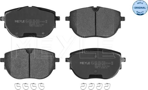 Meyle 025 262 6818 - Brake Pad Set, disc brake autospares.lv