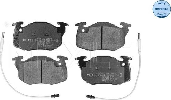 Meyle 025 209 0518/W - Brake Pad Set, disc brake autospares.lv
