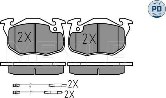 Meyle 025 209 0618/PD - Brake Pad Set, disc brake autospares.lv