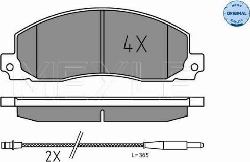 Meyle 025 209 2619 - Brake Pad Set, disc brake autospares.lv