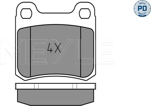 Meyle 025 206 8715/PD - Brake Pad Set, disc brake autospares.lv