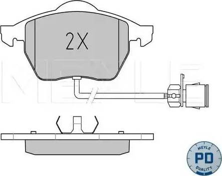 Meyle 025 206 7619/PD - Brake Pad Set, disc brake autospares.lv