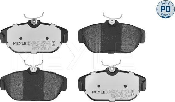 Meyle 025 201 6418/PD - Brake Pad Set, disc brake autospares.lv