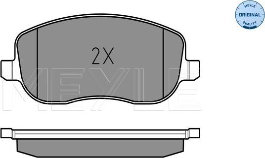 Meyle 025 202 6119/W - Brake Pad Set, disc brake autospares.lv