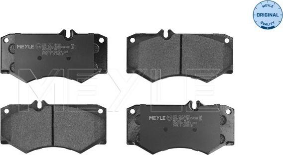 Meyle 025 207 8418 - Brake Pad Set, disc brake autospares.lv