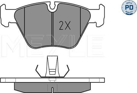 Meyle 025 219 9020/PD - Brake Pad Set, disc brake autospares.lv