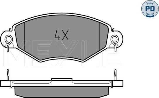 Meyle 025 219 8018/PD - Brake Pad Set, disc brake autospares.lv