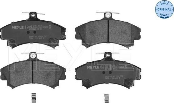 Meyle 025 219 2015 - Brake Pad Set, disc brake autospares.lv