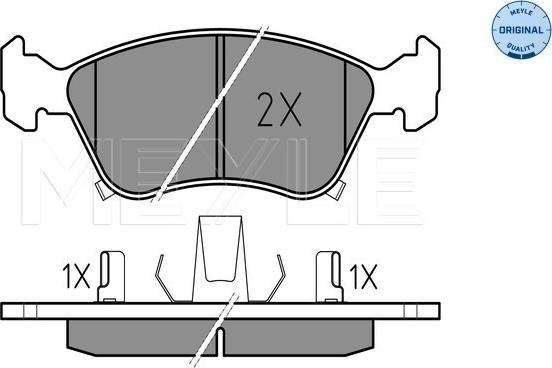 Meyle 025 219 7617/W - Brake Pad Set, disc brake autospares.lv