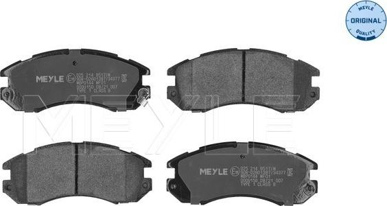 Meyle 025 214 9517/W - Brake Pad Set, disc brake autospares.lv