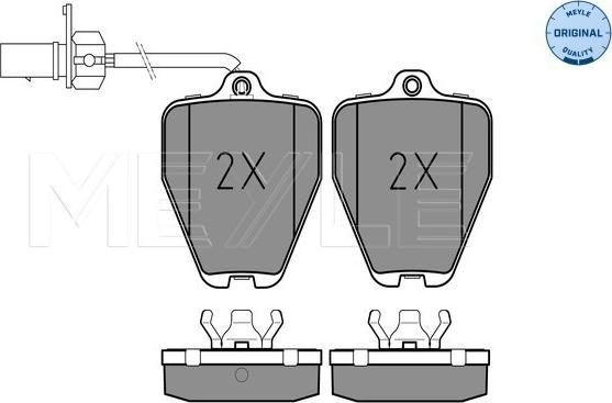 Meyle 025 214 5218/W - Brake Pad Set, disc brake autospares.lv