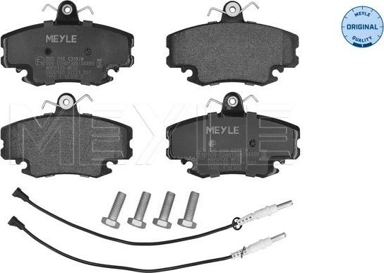 Meyle 025 214 6318/W - Brake Pad Set, disc brake autospares.lv