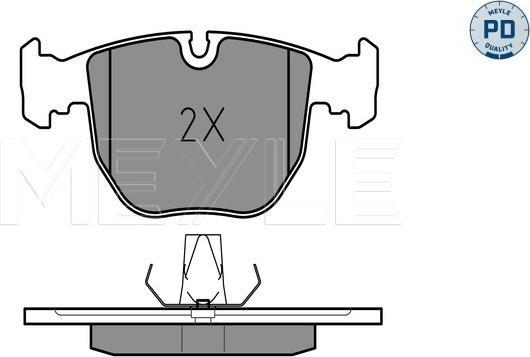 Meyle 025 214 8619/PD - Brake Pad Set, disc brake autospares.lv