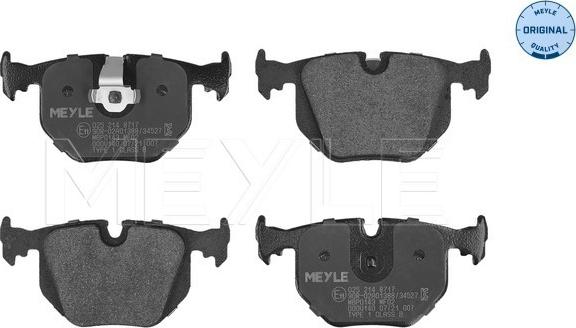 Meyle 025 214 8717 - Brake Pad Set, disc brake autospares.lv