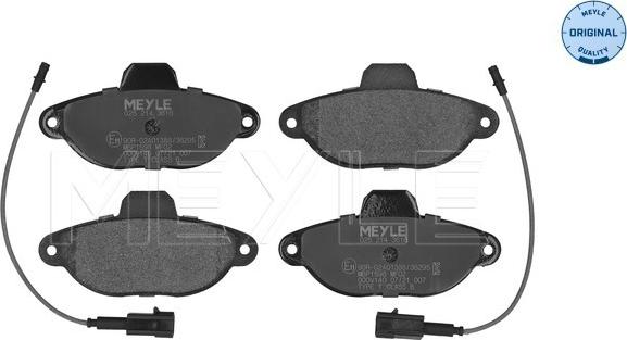 Meyle 025 214 3616 - Brake Pad Set, disc brake autospares.lv