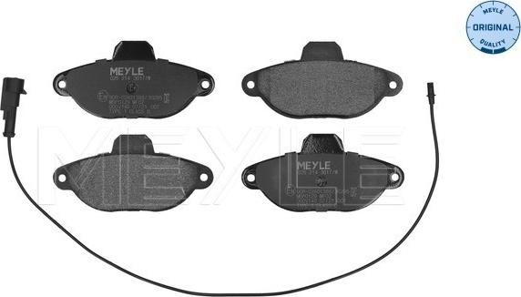 Meyle 025 214 3617/W - Brake Pad Set, disc brake autospares.lv