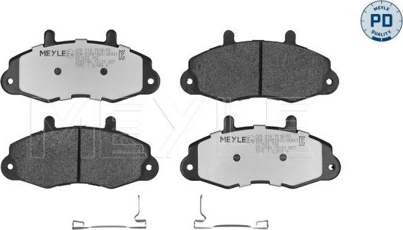 Meyle 025 214 7018/PD - Brake Pad Set, disc brake autospares.lv