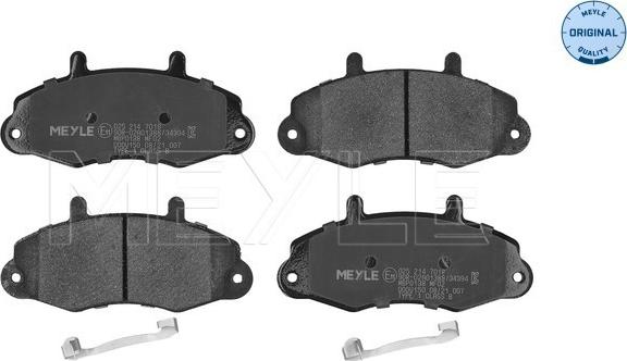Meyle 025 214 7018 - Brake Pad Set, disc brake autospares.lv