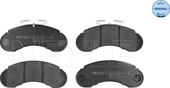 Meyle 025 215 7314 - Brake Pad Set, disc brake autospares.lv