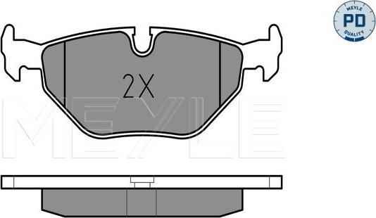 Meyle 025 216 0717/PD - Brake Pad Set, disc brake autospares.lv