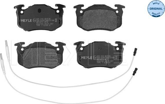 Meyle 025 210 9615/W - Brake Pad Set, disc brake autospares.lv