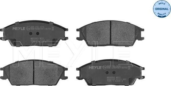 Meyle 025 210 1214 - Brake Pad Set, disc brake autospares.lv