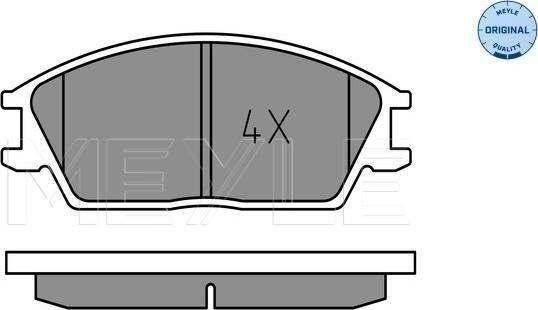 Meyle 025 210 1214 - Brake Pad Set, disc brake autospares.lv