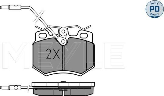 Meyle 025 210 8017/PD - Brake Pad Set, disc brake autospares.lv