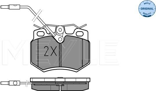 Meyle 025 210 8017/W - Brake Pad Set, disc brake autospares.lv