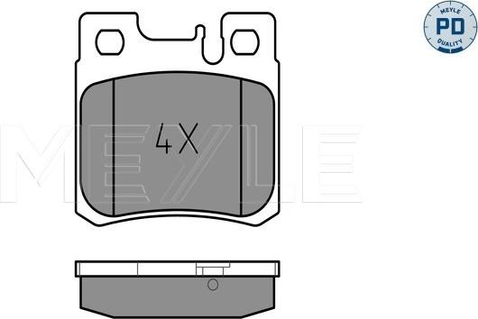 Meyle 025 211 9715/PD - Brake Pad Set, disc brake autospares.lv