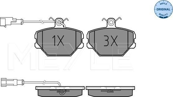 Meyle 025 211 0016/W - Brake Pad Set, disc brake autospares.lv