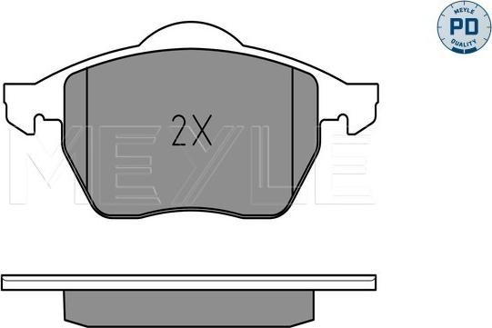 Meyle 025 218 4919/PD - Brake Pad Set, disc brake autospares.lv