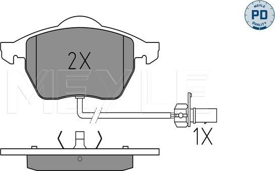 Meyle 025 218 4919/PD - Brake Pad Set, disc brake autospares.lv