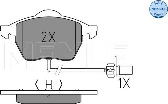 Meyle 025 218 4919/W - Brake Pad Set, disc brake autospares.lv