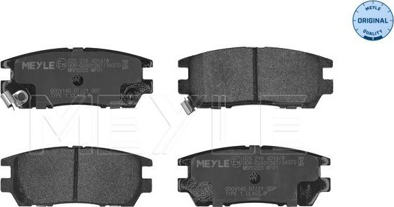 Meyle 025 218 4014/W - Brake Pad Set, disc brake autospares.lv