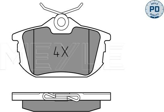 Meyle 025 218 6115/PD - Brake Pad Set, disc brake autospares.lv