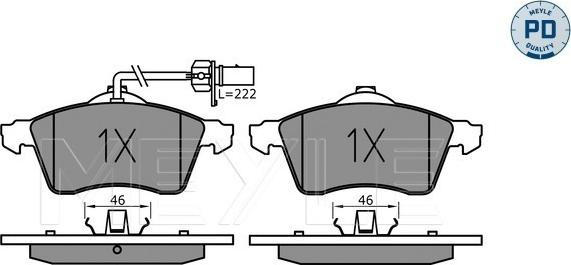 Meyle 025 218 8519/PD - Brake Pad Set, disc brake autospares.lv