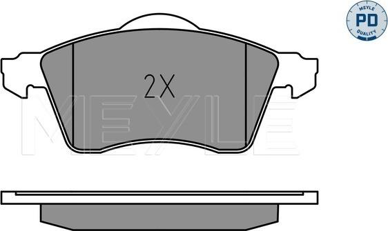 Meyle 025 218 8319/PD - Brake Pad Set, disc brake autospares.lv