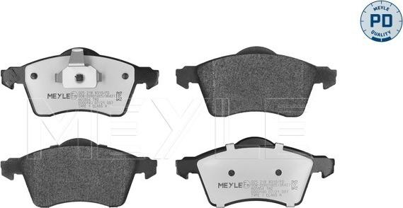 Meyle 025 218 8319/PD - Brake Pad Set, disc brake autospares.lv