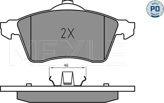 Meyle 025 218 8319/PD - Brake Pad Set, disc brake autospares.lv