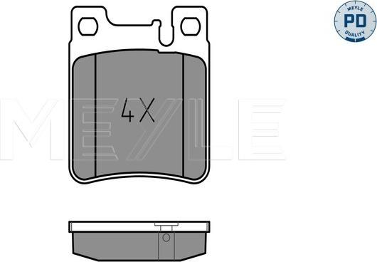 Meyle 025 213 0515/PD - Brake Pad Set, disc brake autospares.lv